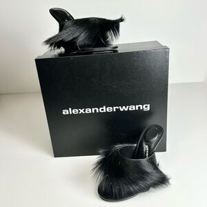 Alexander Wang Raven Black Sandals size 36 or U.S. 6. NEW IN BOX